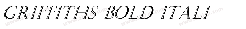 Griffiths Bold Itali字体转换